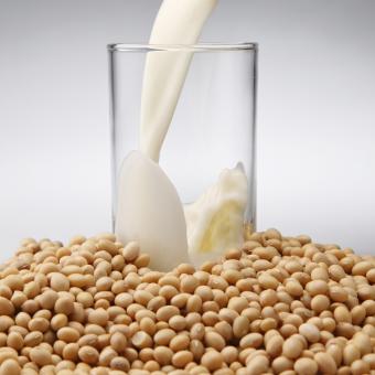 Soja eiwitten verwerkt in melk